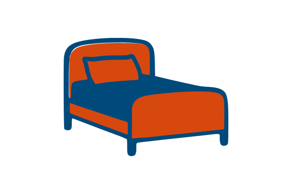 Bed Furniture Line Art Cartoon Flat: A Versatile Asset for Modern Design Projects