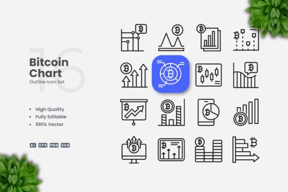 Bitcoin Chart Outline Icons: Design Tools That Fit Any Project