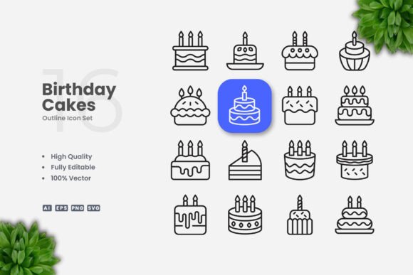 Celebrate With Style: A Practical Guide to Birthday Cakes Outline Icons