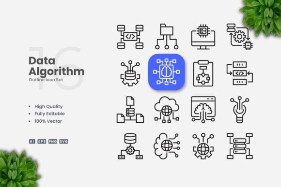 Data Algorithm Outline Icons: A Practical Guide to Getting the Most Out of Vector Icon Sets