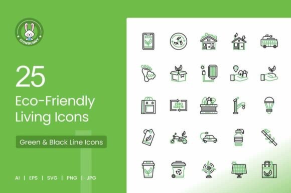 Eco-Friendly Living Green Black Icons: A Complete Visual Toolkit for Sustainable Design