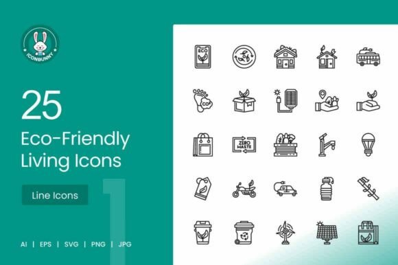 Eco-Friendly Living Line Icons: Visualizing Sustainability for Modern Digital Projects