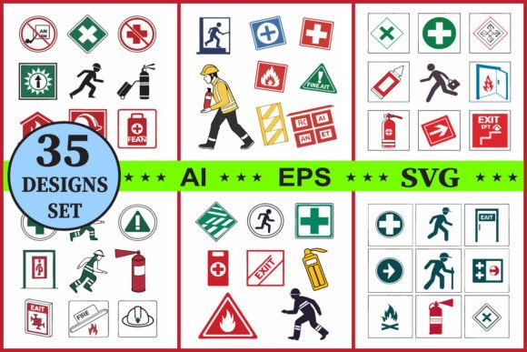 Fire Safety Emergency Exit Vector Set: A Comprehensive Solution for Modern Safety Signage