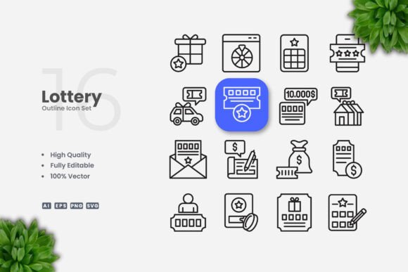 Lottery Outline Icons: The Clean Design Choice for Modern Digital Projects