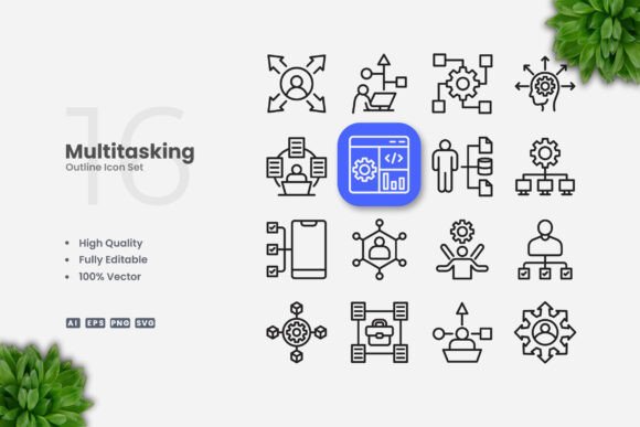 Multitasking Outline Icons: A Practical Evaluation for Designers and Developers