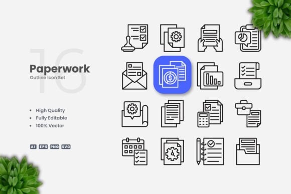 Paperwork Outline Icons: A Versatile Design Toolkit for Modern Visual Communication