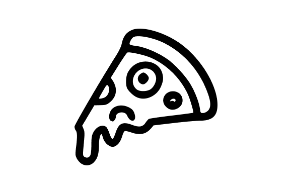 Pizza Slice Outline for Creative Projects