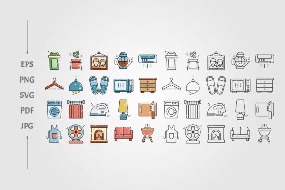 Set of Homeware Different Icons: A Comprehensive Guide for Design Projects
