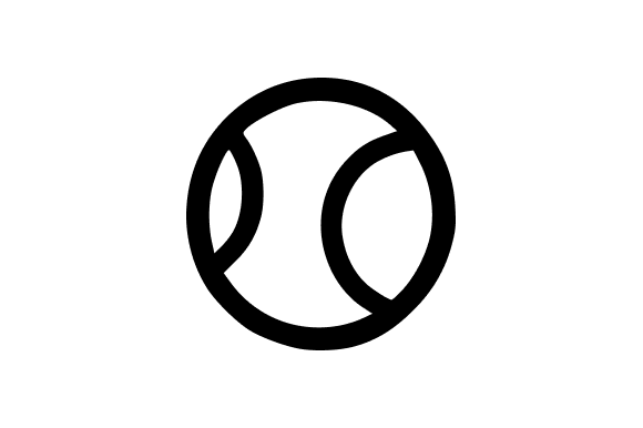 Single Tennis Ball Black Outline: A Versatile Graphic Asset for Creative Projects