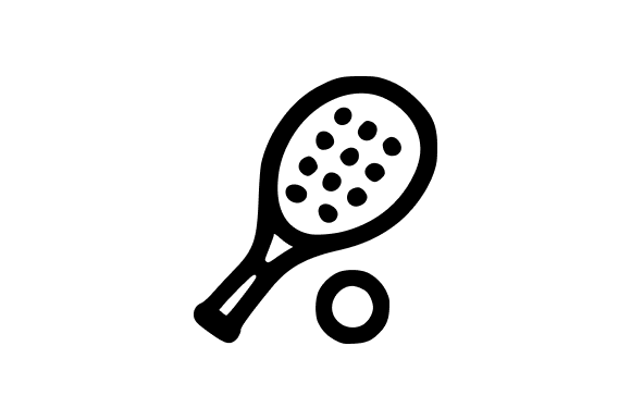 Solo Padel Racket and Ball Outline: A Designer’s Versatile Toolkit Asset